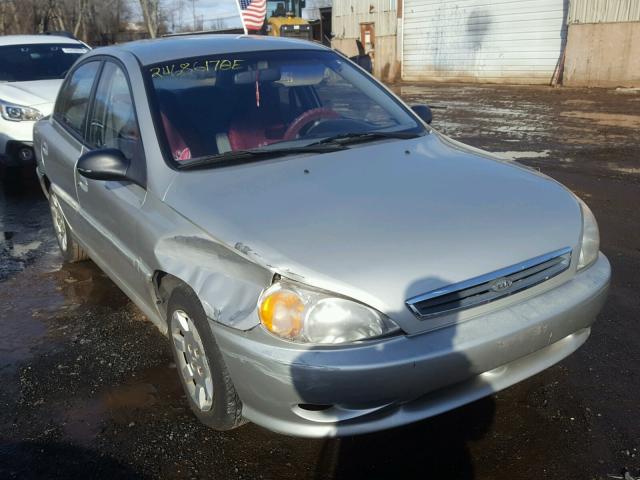 KNADC123126087894 - 2002 KIA RIO GRAY photo 1