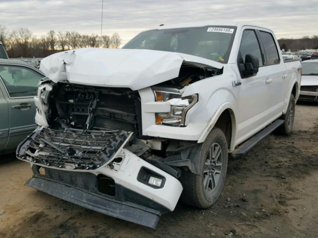 1FTEW1EF7HKC51654 - 2017 FORD F150 SUPER WHITE photo 2