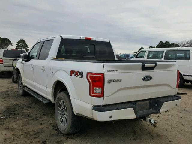 1FTEW1EF7HKC51654 - 2017 FORD F150 SUPER WHITE photo 3