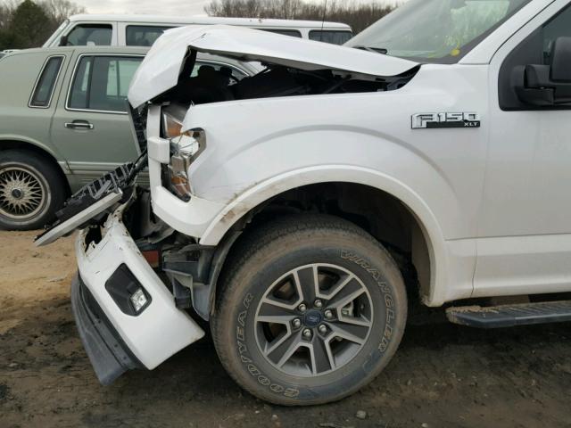 1FTEW1EF7HKC51654 - 2017 FORD F150 SUPER WHITE photo 9
