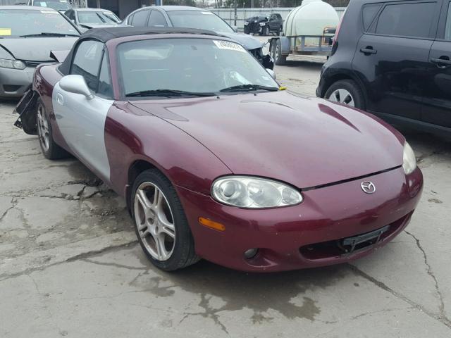 JM1NB353030302882 - 2003 MAZDA MX-5 MIATA BURGUNDY photo 1