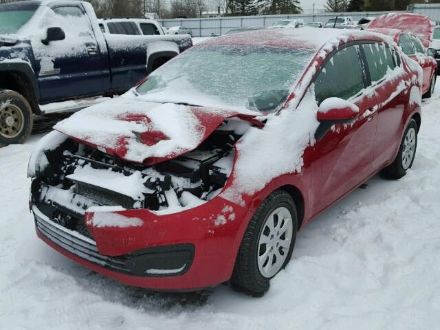 KNADM4A38D6291417 - 2013 KIA RIO LX Կարմիր լուսանկար 2