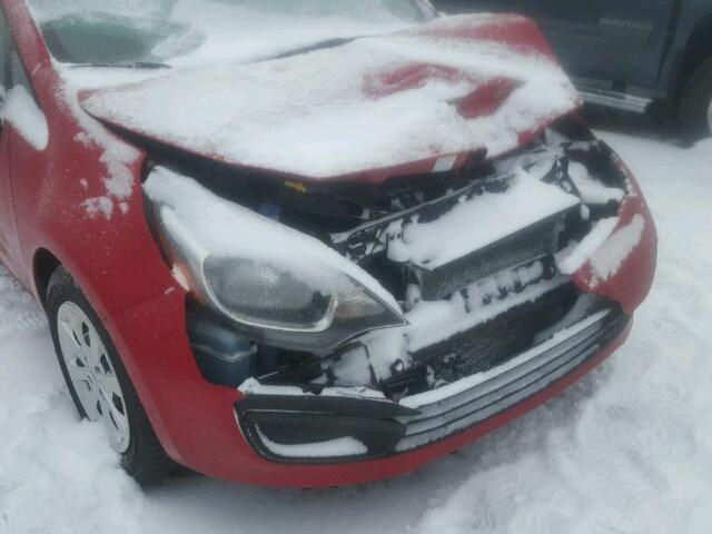 KNADM4A38D6291417 - 2013 KIA RIO LX Կարմիր լուսանկար 9