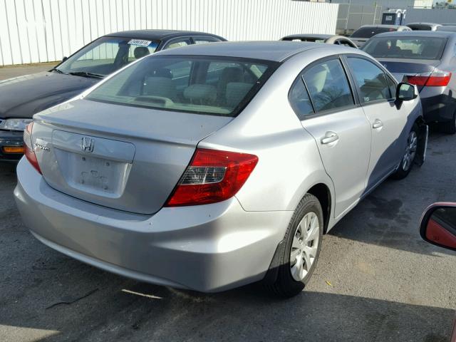 19XFB2F52CE380005 - 2012 HONDA CIVIC LX SILVER photo 4