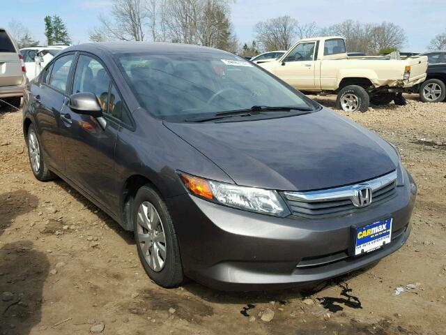 19XFB2F5XCE364957 - 2012 HONDA CIVIC LX GRAY photo 1