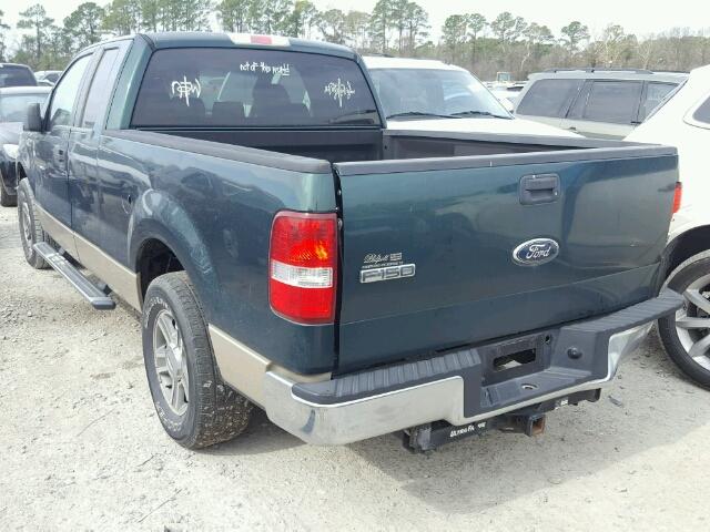 1FTRX12W87NA05227 - 2007 FORD F150 GREEN photo 3