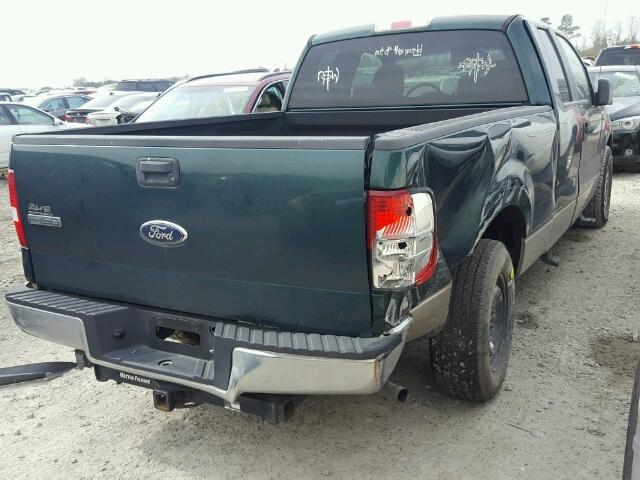 1FTRX12W87NA05227 - 2007 FORD F150 GREEN photo 4