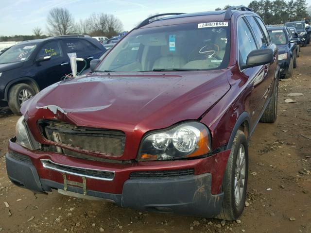 YV4CZ852761268328 - 2006 VOLVO XC90 V8 MAROON photo 2