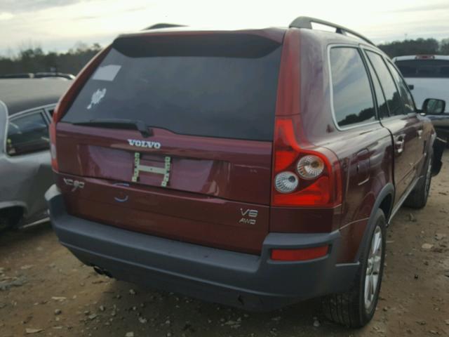 YV4CZ852761268328 - 2006 VOLVO XC90 V8 MAROON photo 4