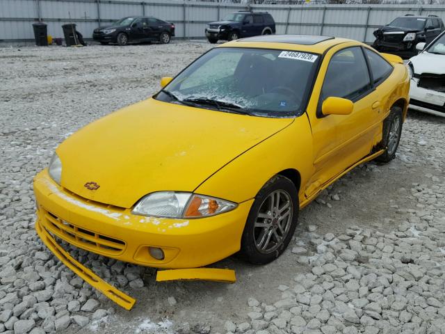 1G1JH12F427443940 - 2002 CHEVROLET CAVALIER L YELLOW photo 2