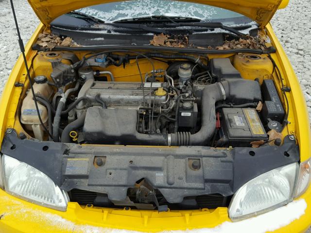 1G1JH12F427443940 - 2002 CHEVROLET CAVALIER L YELLOW photo 7