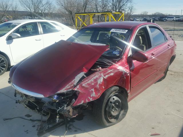 KNAFE121785528928 - 2008 KIA SPECTRA EX RED photo 2