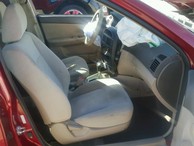 KNAFE121785528928 - 2008 KIA SPECTRA EX RED photo 5