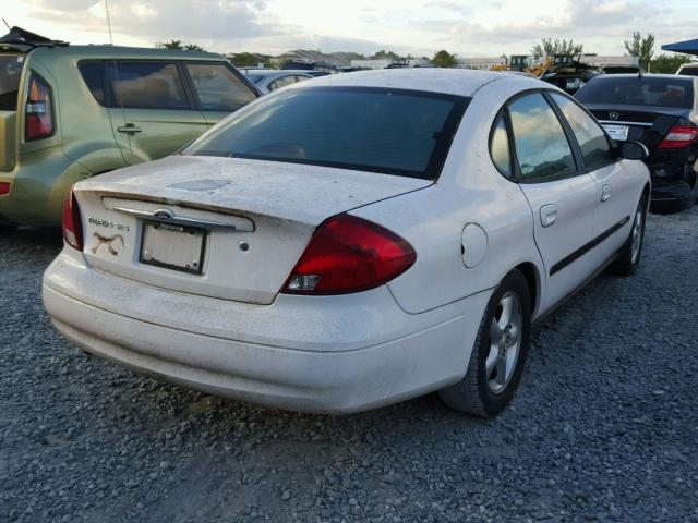 1FAFP55U41A194452 - 2001 FORD TAURUS SES WHITE photo 4