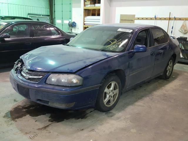 2G1WH55K939290980 - 2003 CHEVROLET IMPALA LS BLUE photo 2