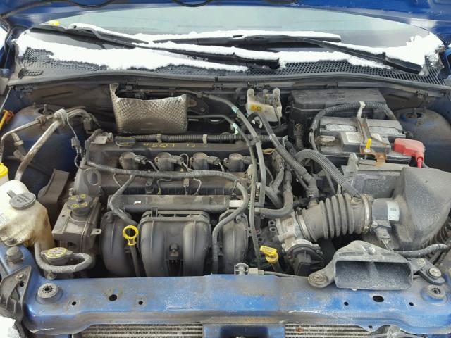 1FAHP3GN7AW298777 - 2010 FORD FOCUS SES BLUE photo 7