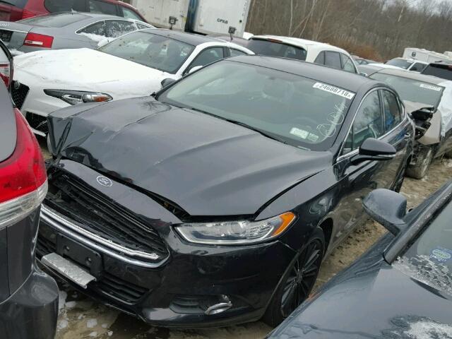 3FA6P0H98ER206656 - 2014 FORD FUSION SE BLACK photo 2