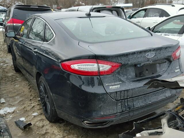 3FA6P0H98ER206656 - 2014 FORD FUSION SE BLACK photo 3