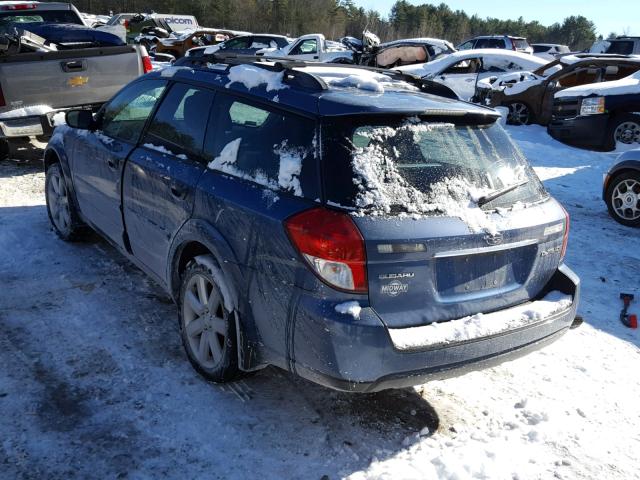 4S4BP61CX87348418 - 2008 SUBARU OUTBACK 2. BLUE photo 3