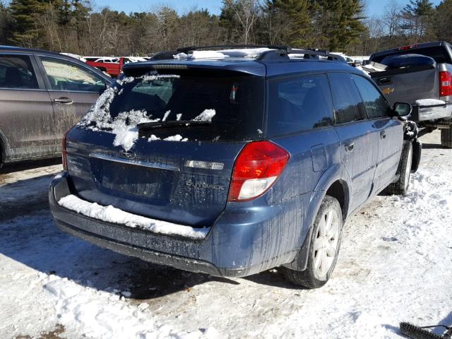 4S4BP61CX87348418 - 2008 SUBARU OUTBACK 2. BLUE photo 4