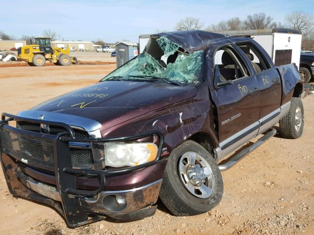 3D7KS28C25G785059 - 2005 DODGE RAM 2500 S BURGUNDY photo 2