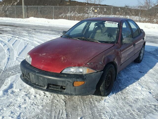 1G1JC5241X7253007 - 1999 CHEVROLET CAVALIER RED photo 2