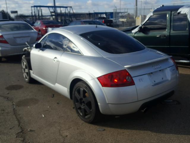 TRUWX28N311020388 - 2001 AUDI TT QUATTRO SILVER photo 3