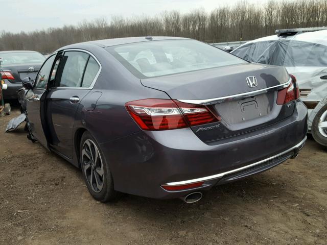 1HGCR3F8XGA011465 - 2016 HONDA ACCORD EXL GRAY photo 3