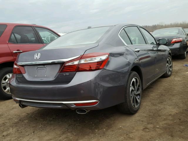 1HGCR3F8XGA011465 - 2016 HONDA ACCORD EXL GRAY photo 4