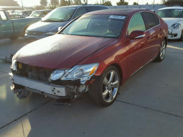 JTHBE96S580036753 - 2008 LEXUS GS 350 BURGUNDY photo 2