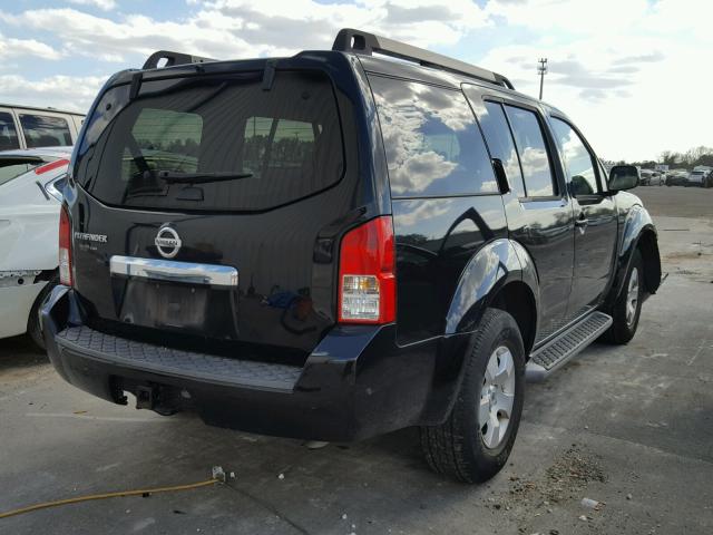 5N1AR18U58C628150 - 2008 NISSAN PATHFINDER BLACK photo 4