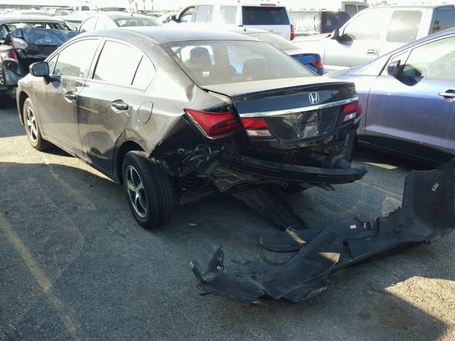 19XFB2F72FE295803 - 2015 HONDA CIVIC SE BLACK photo 3