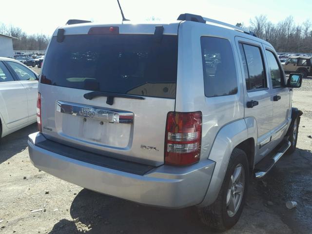 1J8GP58K38W281693 - 2008 JEEP LIBERTY LI SILVER photo 4