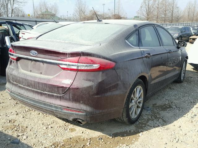 3FA6P0HD3HR247043 - 2017 FORD FUSION SE PURPLE photo 4