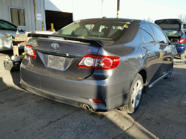 2T1BU4EE9BC754399 - 2011 TOYOTA COROLLA BA GRAY photo 4