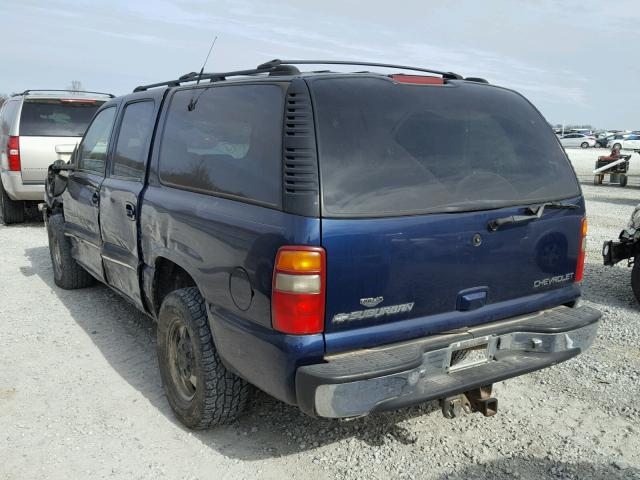 3GNFK16T91G180837 - 2001 CHEVROLET SUBURBAN K BLUE photo 3