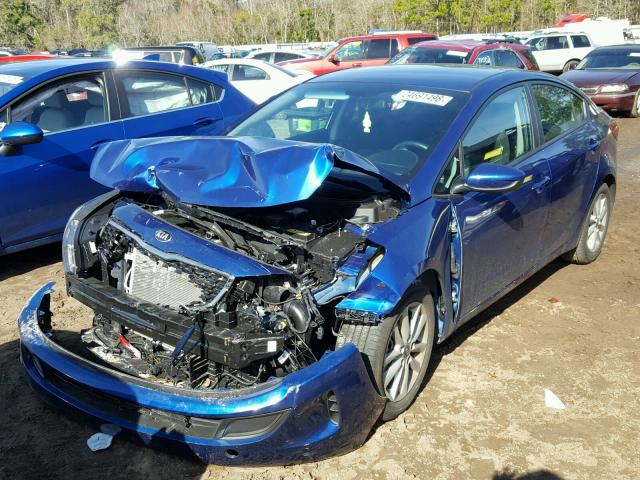 3KPFL4A7XHE105149 - 2017 KIA FORTE LX BLUE photo 2