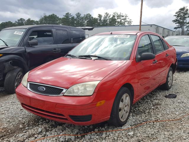 1FAFP34N67W310096 - 2007 FORD FOCUS ZX4 RED photo 2