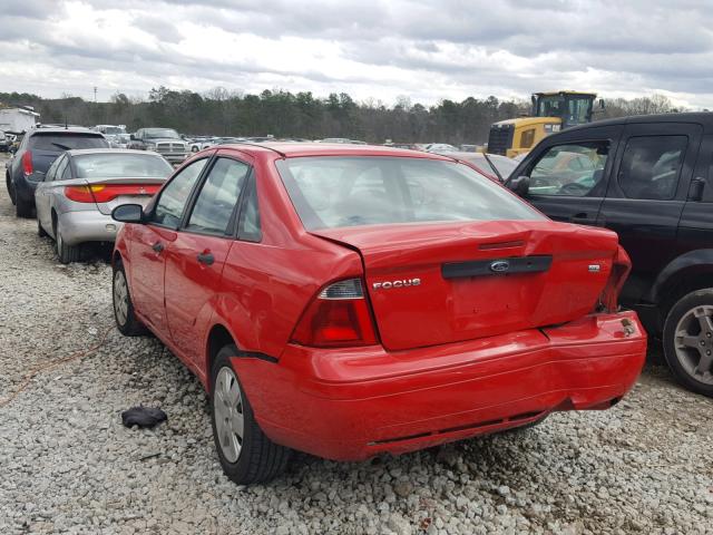 1FAFP34N67W310096 - 2007 FORD FOCUS ZX4 RED photo 3