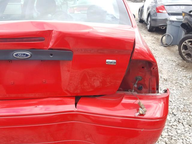 1FAFP34N67W310096 - 2007 FORD FOCUS ZX4 RED photo 9