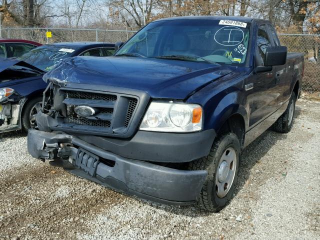 1FTRF12267NA79777 - 2007 FORD F150 BLUE photo 2