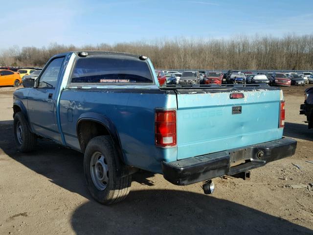 1B7FL16GXLS712553 - 1990 DODGE DAKOTA BLUE photo 3