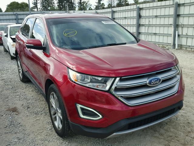 2FMTK3K91FBB06822 - 2015 FORD EDGE TITAN RED photo 1