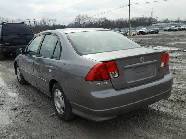 JHMES96694S005593 - 2004 HONDA CIVIC HYBR GRAY photo 3