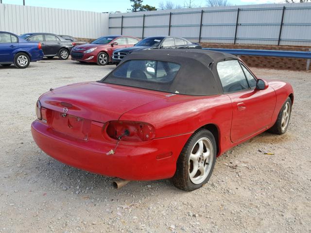 JM1NB3535X0112033 - 1999 MAZDA MX-5 MIATA RED photo 4