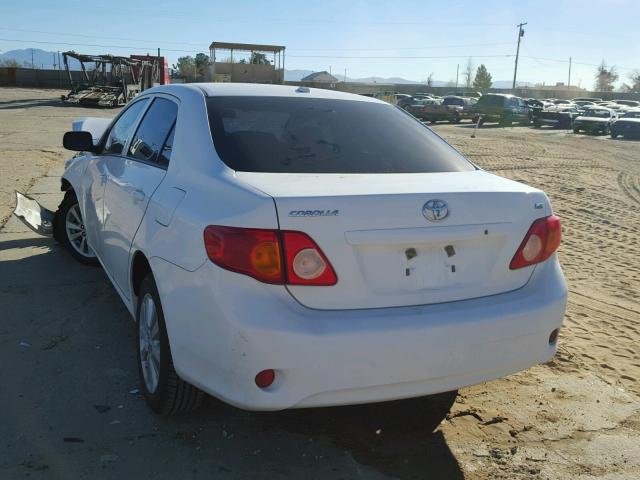 1NXBU40E29Z053932 - 2009 TOYOTA COROLLA BA WHITE photo 3