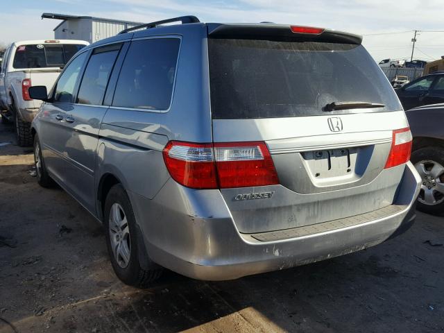 5FNRL38716B113290 - 2006 HONDA ODYSSEY EX BLUE photo 3