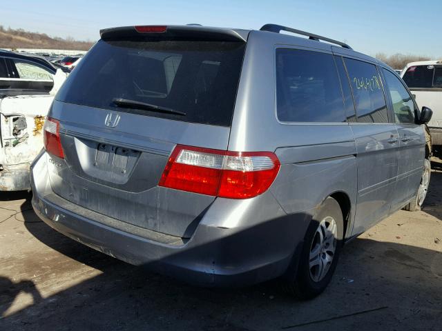 5FNRL38716B113290 - 2006 HONDA ODYSSEY EX BLUE photo 4