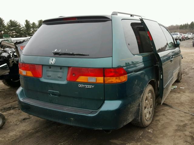 2HKRL186X2H524355 - 2002 HONDA ODYSSEY EX GREEN photo 4