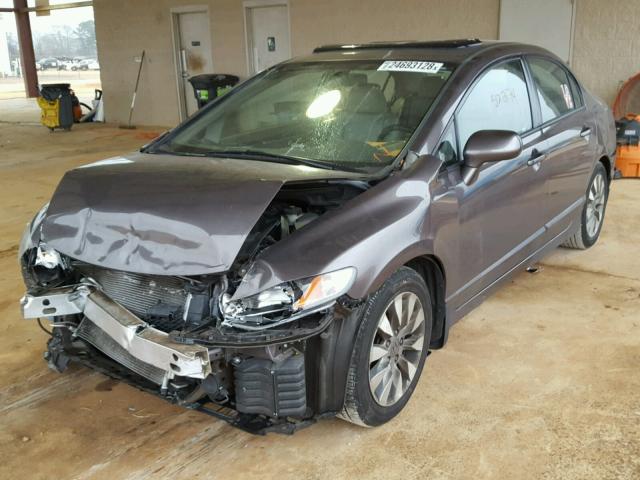 2HGFA1F97BH507934 - 2011 HONDA CIVIC EXL BROWN photo 2